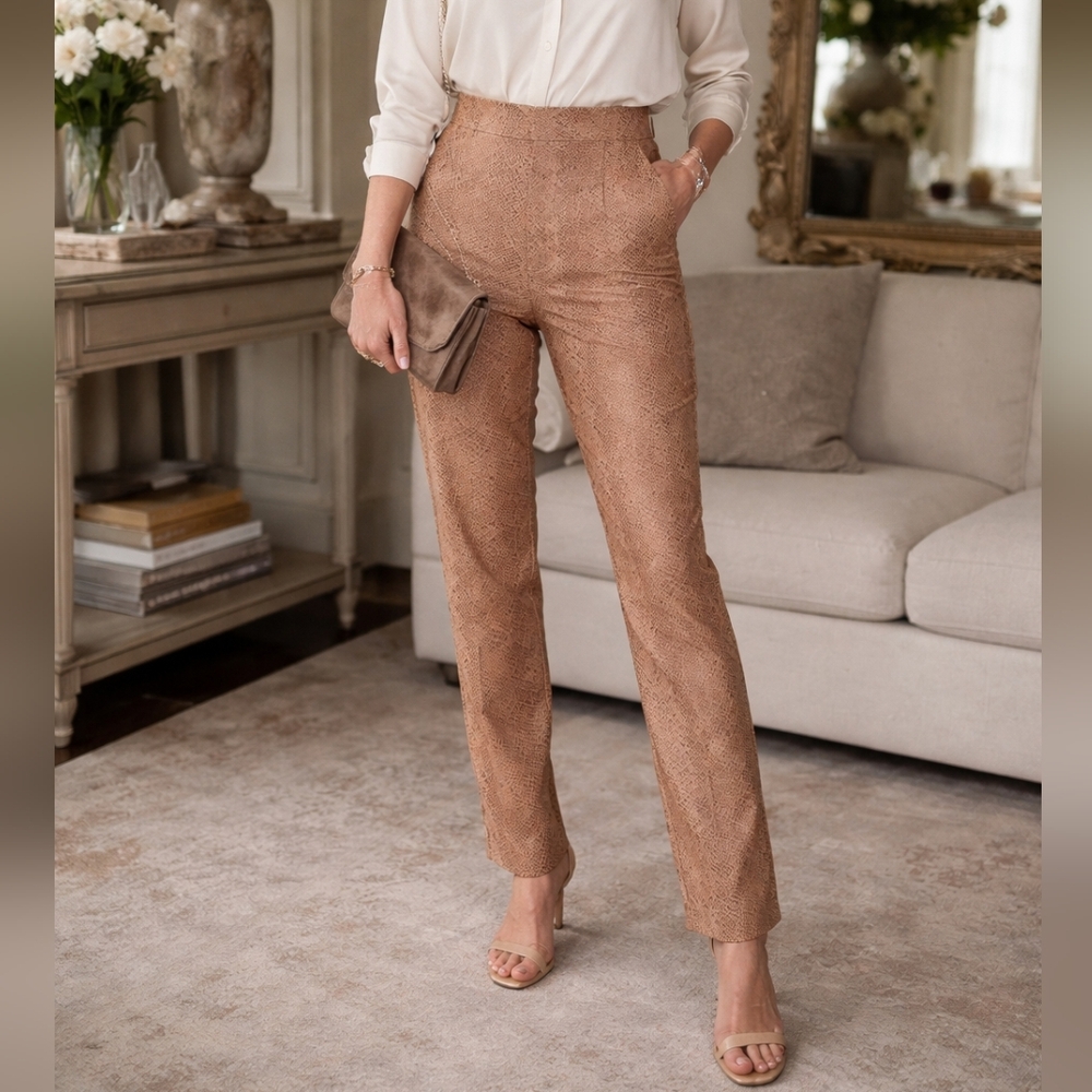 SAGE THE LABEL x Anthropologie Python Print Pull On Pants